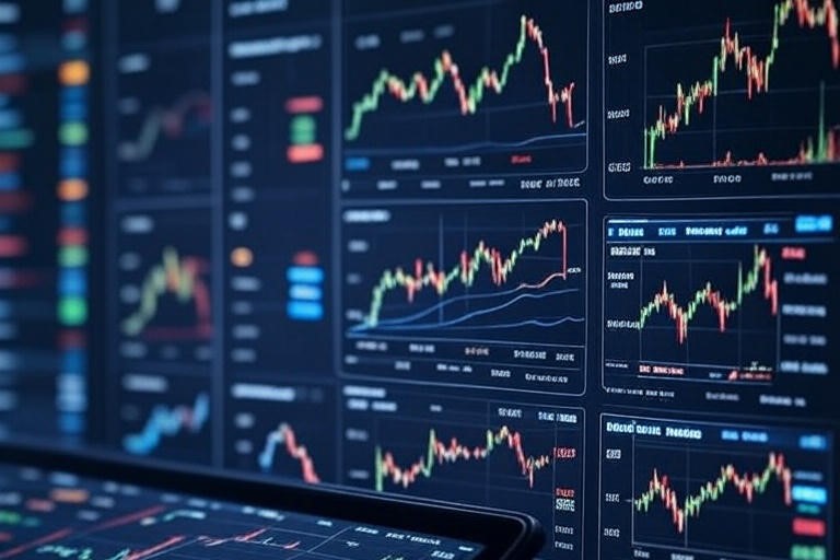 cryptocurrency price charts across multiple exchanges