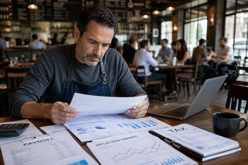 Focused work in a busy café